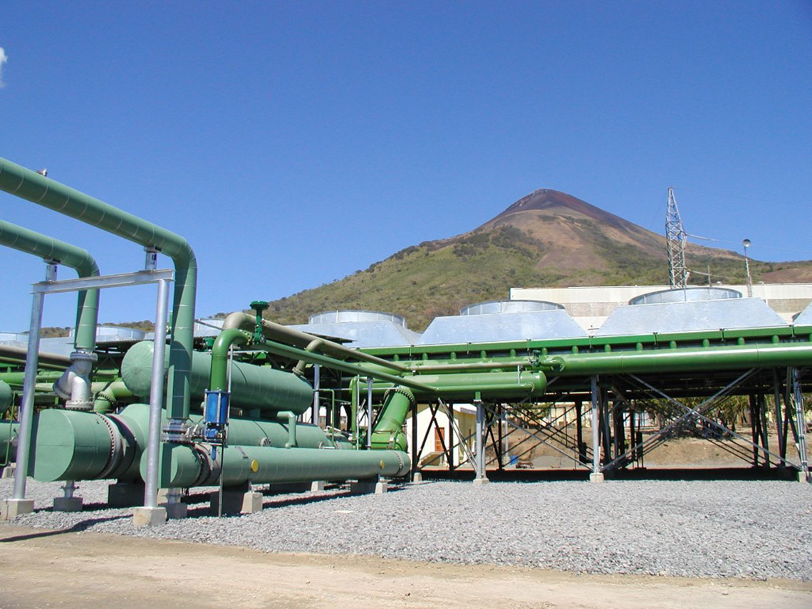 Geothermal energy being produced in Nicaragua.
