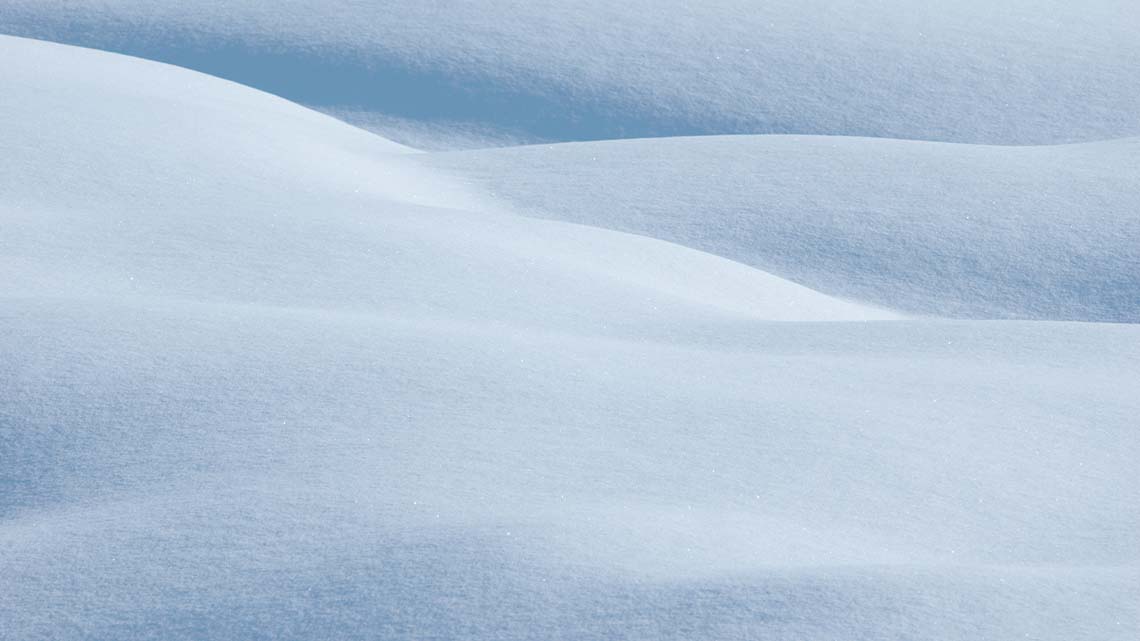 Piles of fresh snow.