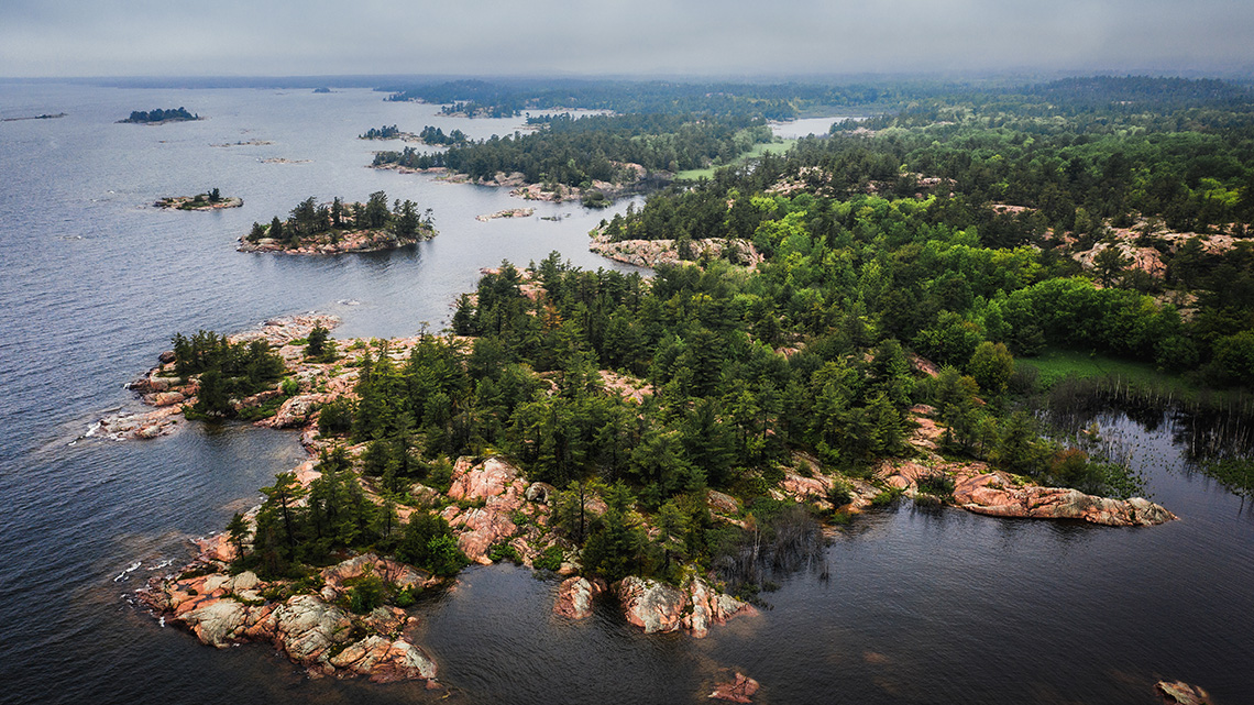 Island of Georgian Bay on Lake Huron