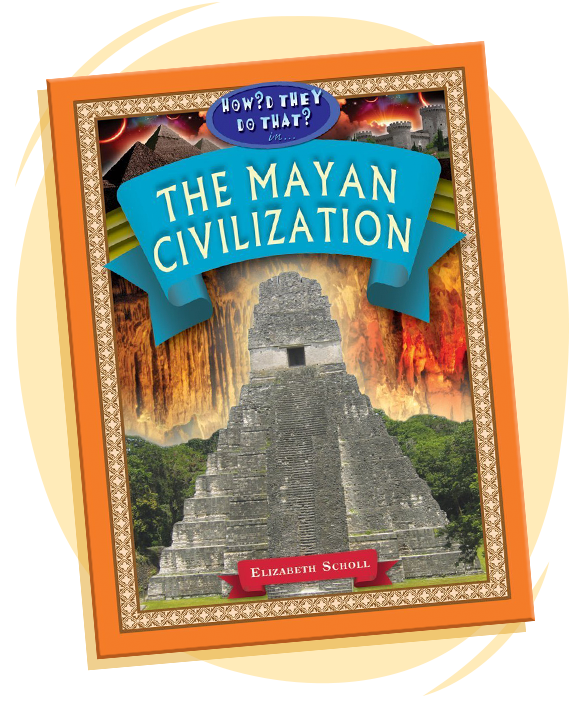 A book, The Mayan Civilization, has a picture of steps leading to an ancient Mayan ruin on its cover