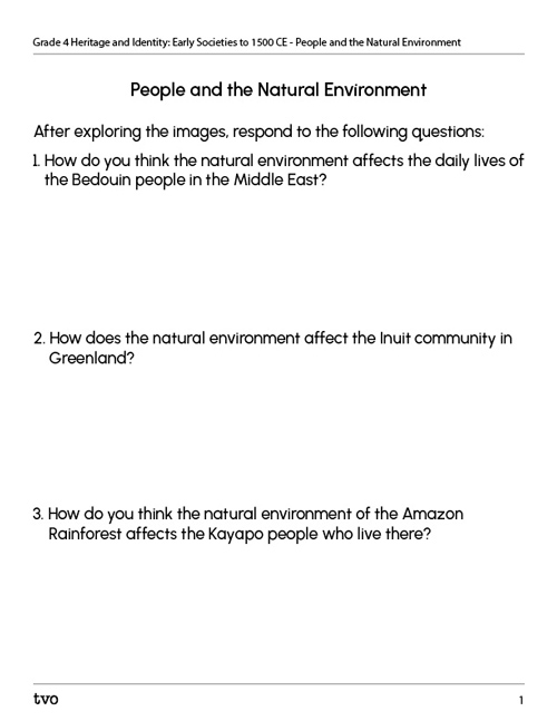 People and the Natural Environment