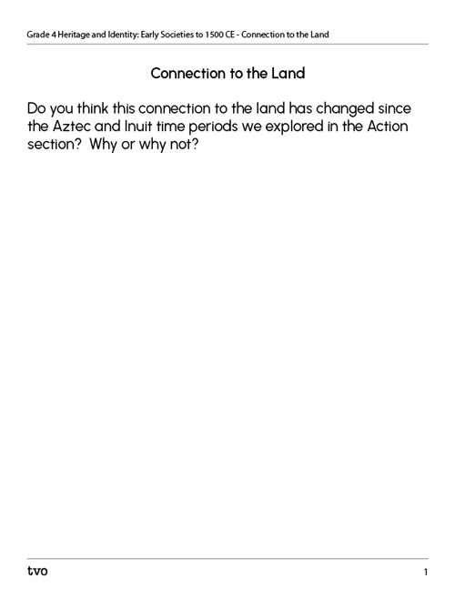 Connection to the Land