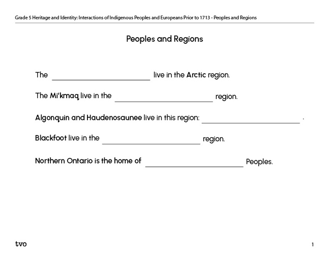 Peoples and Regions
