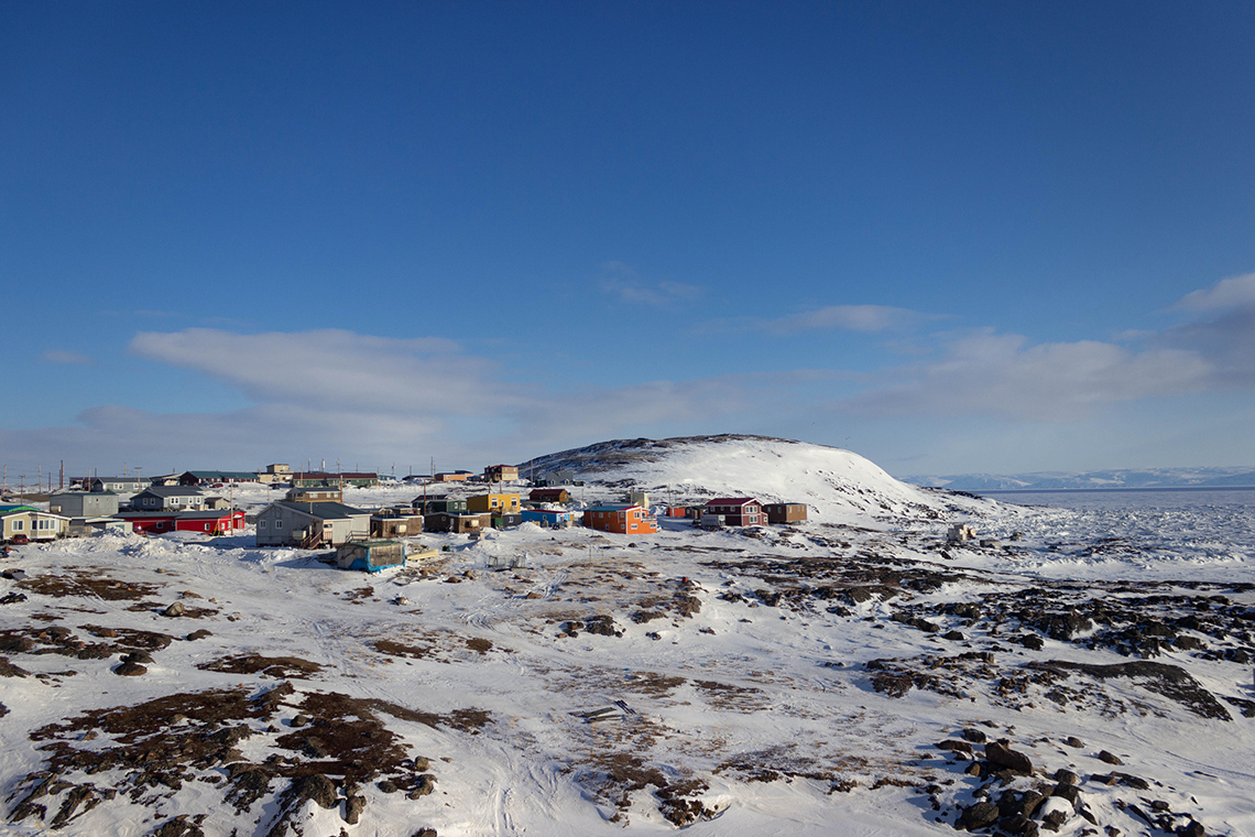 An image of a small community of buildings in Apex, Nunavut