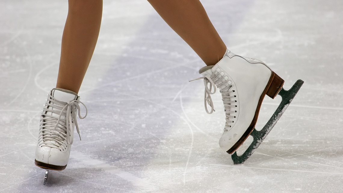 Figure-skater on the ice.