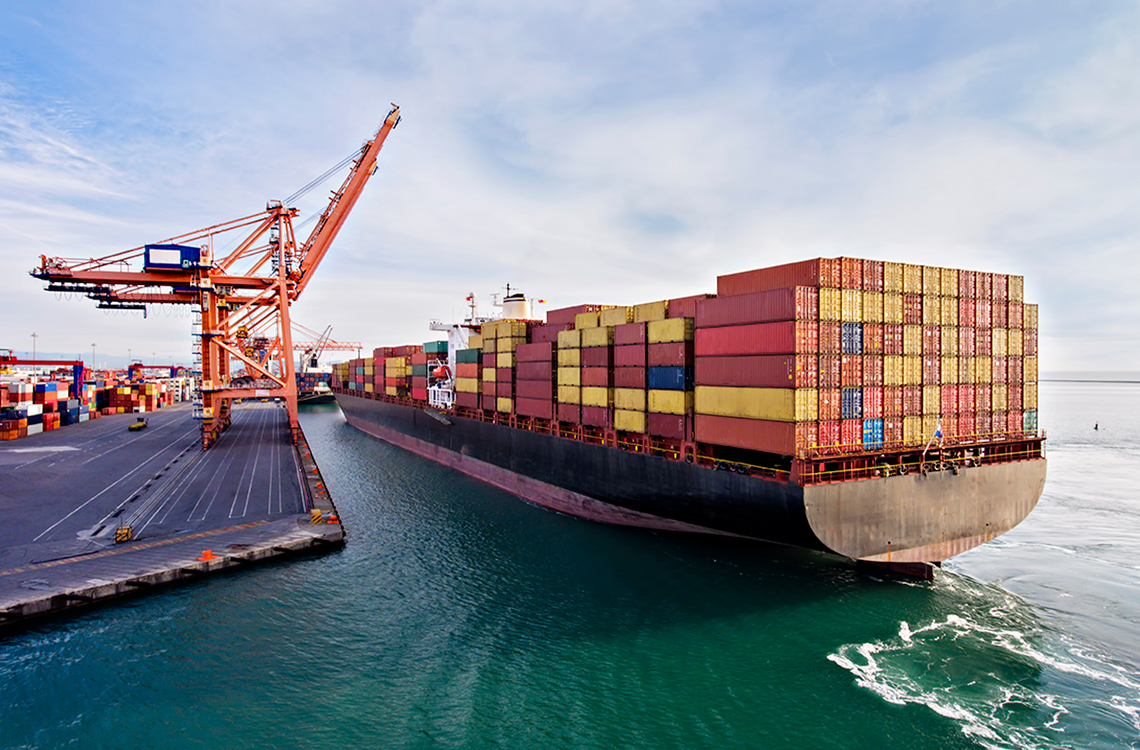 An image showing different modes of transportation for trade- importing and exporting goods.
